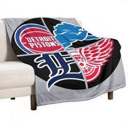 Blankets Detroit Sports Quad Throw Blanket Furry Quilt
