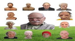 13 Types Scary Full Head Latex Halloween Horror Funny Cosplay Party Old Man Helmet Real Mask 916 10078764216