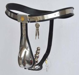 Newest Male Model-T Fully Adjustable T-type belt Penis Cage With stainless steel Anal plug J15243751562