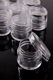 100pc 235g Sample Clear Cream Jar Mini Cosmetic Bottles Containers Transparent Pot For Nail Arts Small Clear Can Tin For8320943