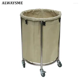 Laundry Bags ALWAYSME Round Basket Cart