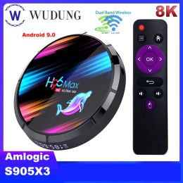 Box H96 MAX X3 Android 9.0 TV Box Amlogic S905X3 4K 2.4G 5G 1000M Wifi 4GB RAM 128GB ROM BT4.0 8K Smart TV Box