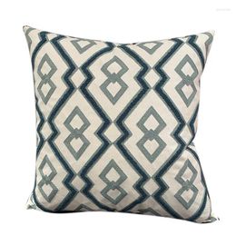 Pillow Cover Cute Geometric Embroidery Case With For Sofa Bed Simple Home Decorative 45X45CM