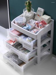 Storage Boxes Makeup Organizer Jewelry Container Make Up Case Brush Holder Box Plastic Lipstick Drawer Rack