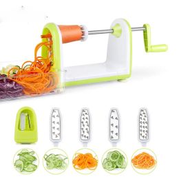 Grinders 5 Blades Vegetable Spiralizer Folding Veggie Pasta & Spaghetti Potato Vegetable Spiral Cutter Zucchini Slicer