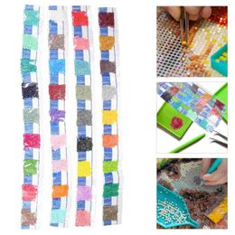 Vases 36 Bags Square Bottom Drill DIY Accessory Necklace Beads Diamond Drawing Delicate Diamonds Resin Handcrafted Flat
