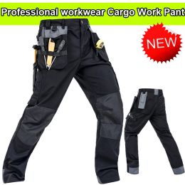 Pants Bauskydd High quality Polycotton men's workwear wearresistance multipockets cargo trousers black work pants men