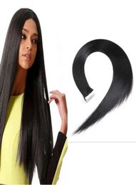 Whole Brazilian Straight tape in Hair Extensions 20pcs PU skin weft Unprocessed Human Hair Weaves4845221