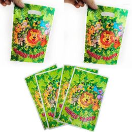 Gift Wrap 20pcs Jungle Safari Party Bags Candy Animal Wild One Birthday Supplies