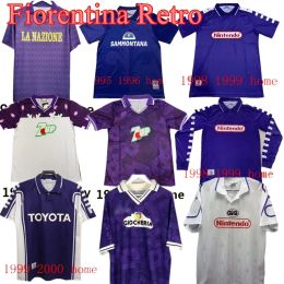 1995 1996 Retro classic Fiorentina Soccer jerseys Sweatshirt 1989 90 91 92 93 97 98 99 BATISTUTA R.BAGGIO DUNGA Retro Fiorentina Football shirt chandal Z 4.14