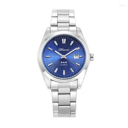 Wristwatches Men's Waterproof Steel Band Calendar Watch Fashionable And Trendy