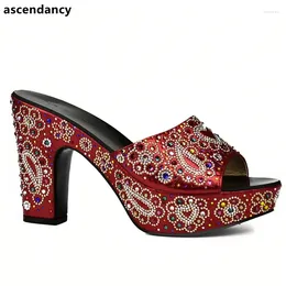Dress Shoes Design African Wedding Women Larges Size 43 Italy Elegant Party Pumps Wedges For