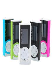 Christmas Gift Digital MINI Clip MP3 Music Player With LCD Screen and Led Light FM Radio Function with Retail Box4287815