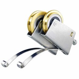 Wardrobe Closet Sliding Door Pulley Stainless Steel Bathroom Partition Glass Brass Wheel Furniture Caster Hardware Part