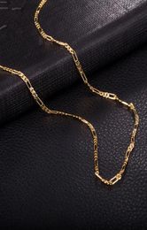 Selling Necklace Mens Figaro Chain 2MM 470MM Necklaces Chains 18k Yellow GoldRose Gold Plated Worldwide Fashion Jewerly Cahin1092876