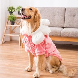 Big Dog Pyjamas Casual Home Wear Autumn Winter Warm Soft Flannel Cute Dogs Clothes For Large Labrador Doberman Pet Coats 240402