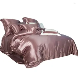 Bedding Sets Silk Four-Piece Set Crepe Satin High-End Mulberry Bed Cover Luxury Bedroom Comforter