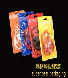 Personalized Design Colorful Blank Plastic PVC Zipper Lock Gift Packaging Bags For Earphone USB Cable For iPhone 5s6s7 Samsung 5406008