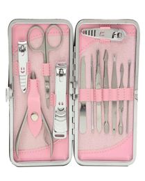 24pcs Manicure Set Pedicure Scissor Cuticle Knife Ear Pick Nail Clipper Kit Stainless Steel Nail Care Tool manicure set7637198