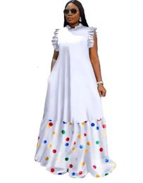 Elegant African Dresses for Women Dashiki Autumn Spring Maxi Dress Ladies Traditional African Clothing 240407