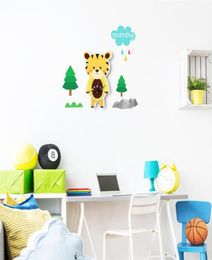 Wall Clocks Cartoon Tiger Shape 3D Children039s Clock PVC DIY Silent Child Bedroom Living Room Decals Decoration7651556