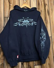 Women's Hoodies JNCO Hoodie Y2K Hip Hop Letter Graphic Black Oversized Sweatshirt Mens Womens Harajuku Gothic Pullover Clothes