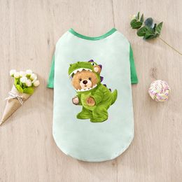 Dog Apparel Shirt Puppy Clothes T-Shirt Pet Cat Tee For Small Medium Large Boy Girl Cats Kitten Bear Wearing Crocodile Suit