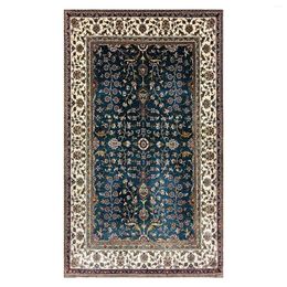 Carpets Green Rug Handmade Material Silk Carpet Art Tapestry For Home Gift Size 2.1'X3.1'