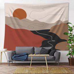 Tapestries Nordic Mountains Home Decor Tapestry Scene Bohemian Wall Hanging Bedroom Decoration Mattress