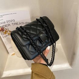 Bag Small PU Leather Diamond Lattice Crossbody For Women 2024 Fashion Winter Brand Designer Chain Ladies Handbags