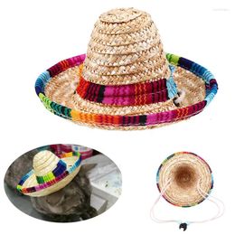 Dog Apparel Sombrero Hat Hats Costume Mexican Party Ornament