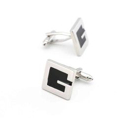 Classic Cuff Links For Men Designer G Design Quality Brass Material Black Colour Cufflinks Wholeretail G1126238S2259634