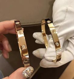 bracelets bracelet designer Fashion Jewelry Lover Couple Bracelet Stainless Steel Gold Color Cross Screw Bracelets & Bangles For Men Jewelry luxury woman bracelet