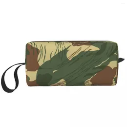 Storage Bags Travel Rhodesian Brush Stroke Camouflage Toiletry Bag Rhodesia War Army Cosmetic Makeup Organizer Beauty Dopp Kit Box