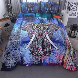 Bedding Sets Famous Wind Elephant Quilt Cover And Head Pillowcase Size Home Textile Three-piece Set