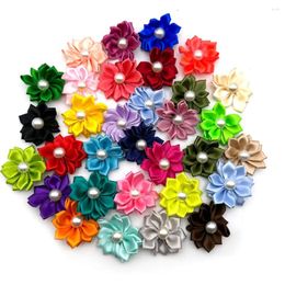 Dog Apparel 50 Pcs Cute Small Puppy Hair Bows Pet Accessories Flower Pearl Grooming For Dogs Products