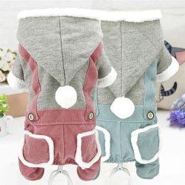 Dog Apparel Winter Clothes Jumpsuit Warm Pet Clothing Pants Puppy Small Costumes Pomeranian Schnauzer Outfit Coat