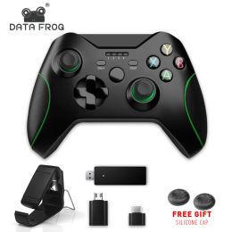 Gamepads DATA FROG 2.4GHZ Wireless Controller For XBox One Vibration Gamepad Joystick For PC Windows 7/8/10/PS3 Console/Android Phone