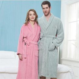 Towel COMBED Cotton Towelling Terry Bath Robe Unisex Soft Men Women Adult Nightrobe Sleepwear Male Casual Home Bathrobe