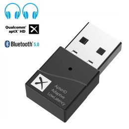 Adapter Bluetooth 5.2 Transmitter 5.0 APTX HD LL Low Latency Adaptive USB Wireless Audio Adapter Handsfree Call For PS4 Notebook PC TV