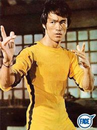 New Jeet Kune Do Game of Death Costume Jumpsuit Bruce Lee Classic Yellow Kung Fu Uniforms Cosplay JKD4943898