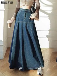 Skirts Denim Skirt Half Pack Hip 2024 Spring And Autumn Clothes Women's High Waist Temperament All Match Fishtail