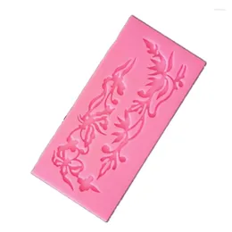 Baking Moulds Nice Lace Silicone Impressing Mould Mat Fondant Cake Sugar Mould Cooking Tools Flower Decorating DIY Moulds K170