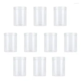 Storage Bottles 10pcs Transparent Plastic Can Kitchen Jar Food Container Sealed With Lid For Coffee Bean Nuts