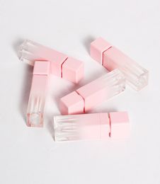 Whole Cosmetics Pink Empty Lip Gloss Tubes Square Gold Lip Gloss Bottle Lipstick Lipgloss Refillable Bottles Containers Makeup7981726