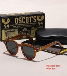 Lemtosh Sonnenbrille Polarisierte Linsen Männer Frauen Johnny Depp Sonnenbrille Luxusmarke Vintage Acetatgläser Rahmen Top -Qualität 2205135745488