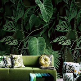 Wallpapers Milofi Custom Large Wallpaper Mural Hand Painted Plant Southeast Asian Style Background Wall Paper Decorative Painting