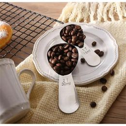 Coffee Scoops Stainless Steel Measuring Spoon With Scale Milk Powder Seasoning Kitchen Set