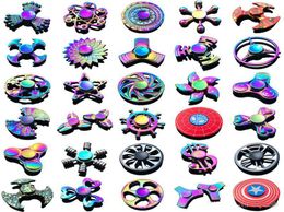 120 types In stock spinner Rainbow hand spinners Tri- Metal Gyro Dragon wings eye finger toys spinning top handspinner witn box4160398