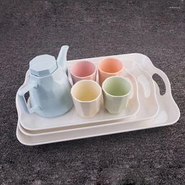 Tea Trays Plastic Storage Tray Pallet Rectangle Bread Fruit Plate Snack Cake Pan Small Items Jewelry Display